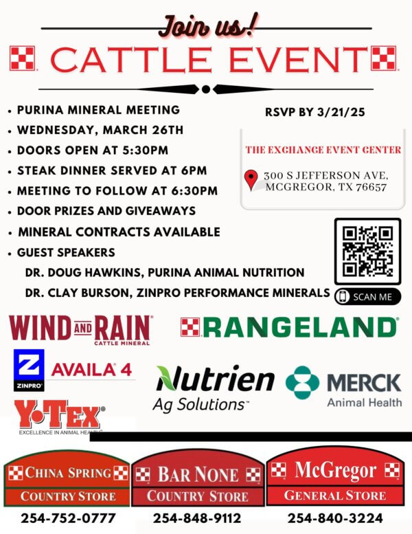 cattle mineral meeting wind and rain purina animal nutrition zoetis nutrien merck y-tex